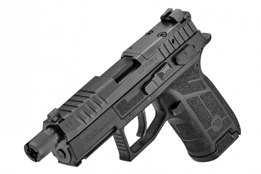 CZ P-09 C NOCTURNE SUPPRESSOR-READY, 1/2X28, 9MM, 17RD, OPTICS-READY, BLK POLYMER FRAME, NITRIDE SLI